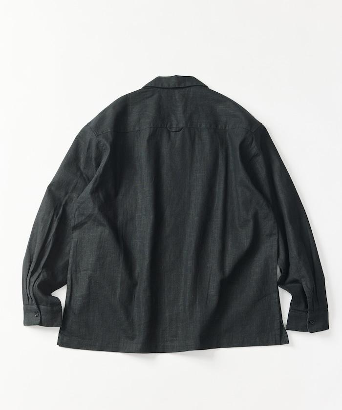 LINEN COTTON OPEN COLLAR SHIRT 亞麻棉開領襯衫（可成套搭配）