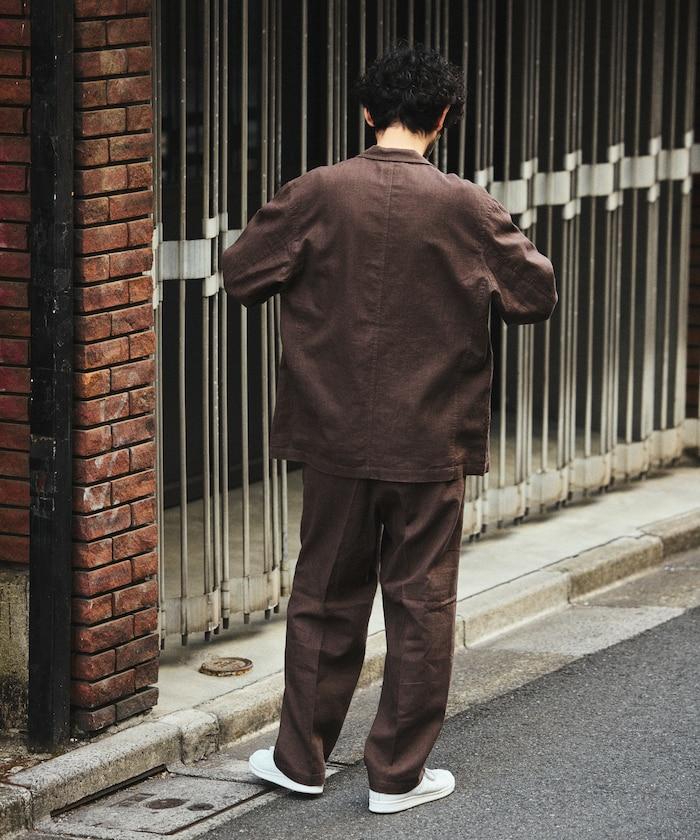 亞麻棉材質 EASY SLACKS 休閒長褲（可成套）