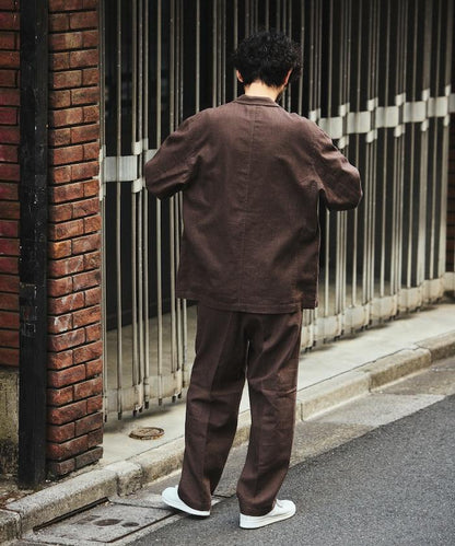 亞麻棉材質 EASY SLACKS 休閒長褲（可成套）