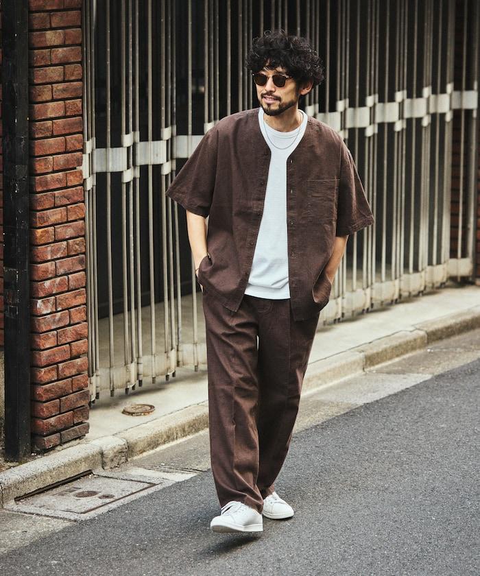 LINEN COTTON V NECK SHIRT 襯衫