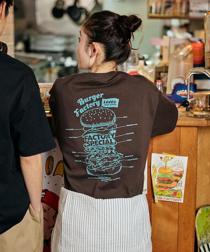 Burger Factory×FREAK'S STORE  寬鬆版型 後背印花 圓領T恤