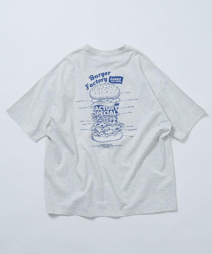Burger Factory×FREAK'S STORE  寬鬆版型 後背印花 圓領T恤