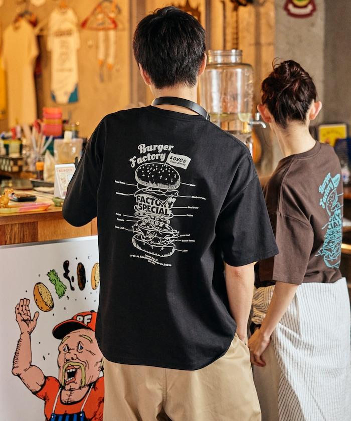 Burger Factory×FREAK'S STORE  寬鬆版型 後背印花 圓領T恤