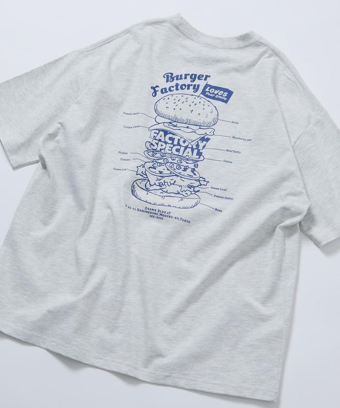 Burger Factory×FREAK'S STORE  寬鬆版型 後背印花 圓領T恤