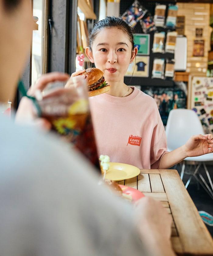 Burger Factory×FREAK'S STORE  寬鬆版型 後背印花 圓領T恤