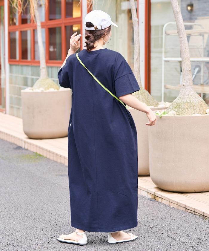 USA棉 寬鬆廓形 T恤式連衣裙