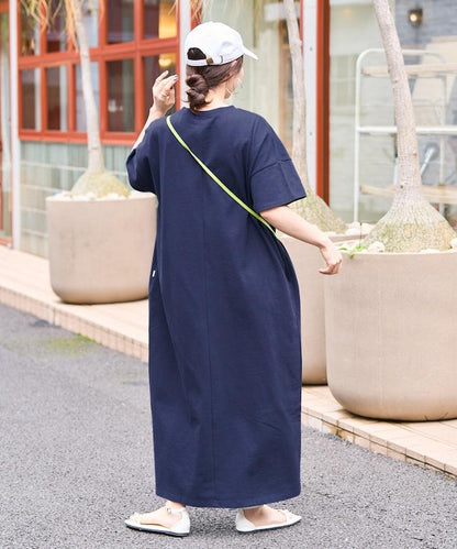 USA棉 寬鬆廓形 T恤式連衣裙