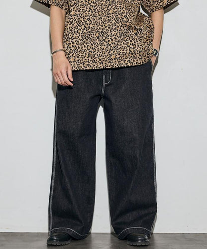 聯名 SMU PT-20 DENIM WIDE WORK PANTS 闊腿工裝褲