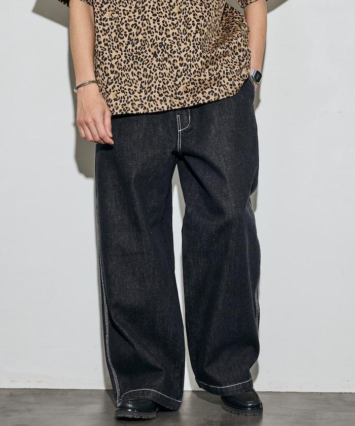 聯名 SMU PT-20 DENIM WIDE WORK PANTS 闊腿工裝褲