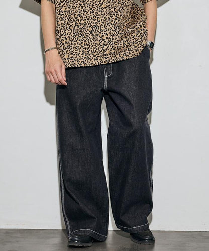 聯名 SMU PT-20 DENIM WIDE WORK PANTS 闊腿工裝褲