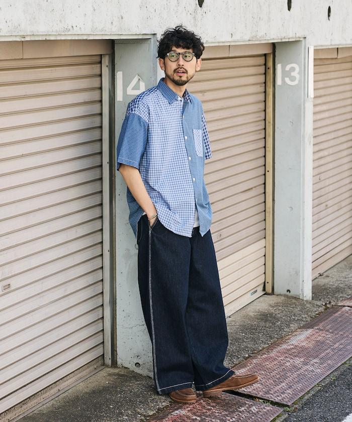 聯名 SMU PT-20 DENIM WIDE WORK PANTS 闊腿工裝褲