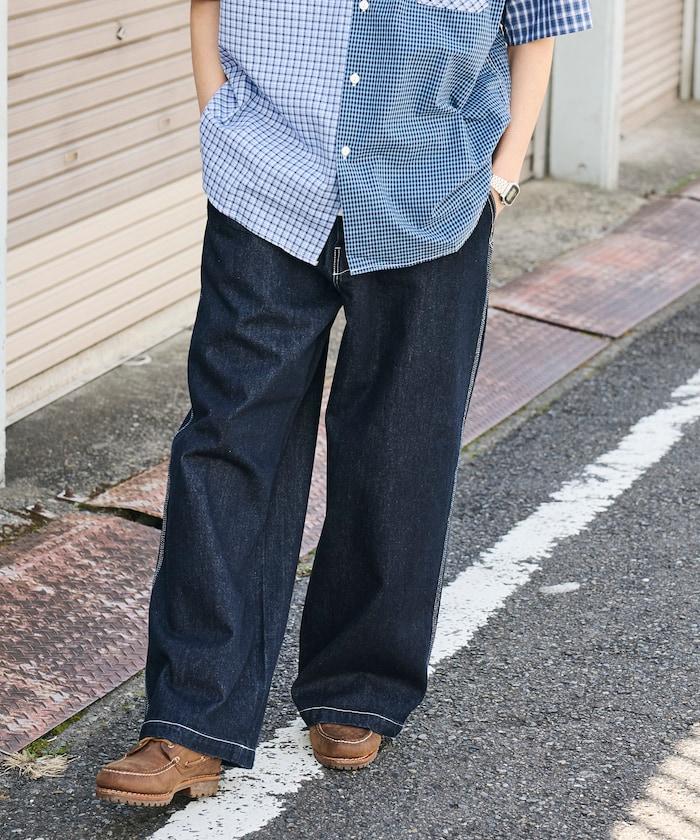聯名 SMU PT-20 DENIM WIDE WORK PANTS 闊腿工裝褲