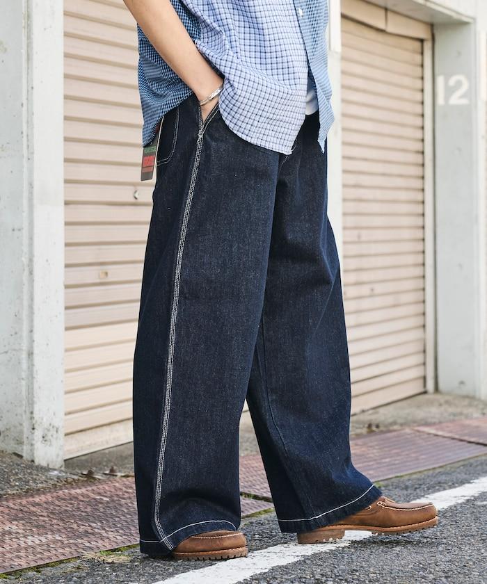 聯名 SMU PT-20 DENIM WIDE WORK PANTS 闊腿工裝褲
