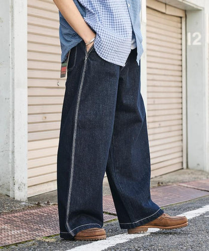 聯名 SMU PT-20 DENIM WIDE WORK PANTS 闊腿工裝褲