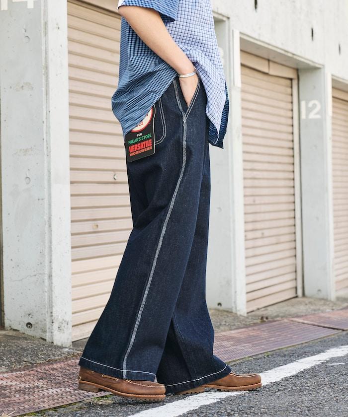 聯名 SMU PT-20 DENIM WIDE WORK PANTS 闊腿工裝褲