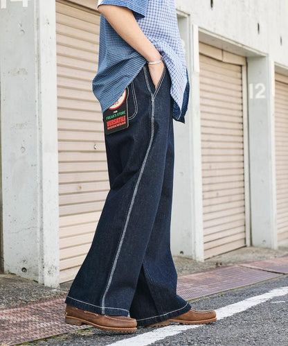 聯名 SMU PT-20 DENIM WIDE WORK PANTS 闊腿工裝褲