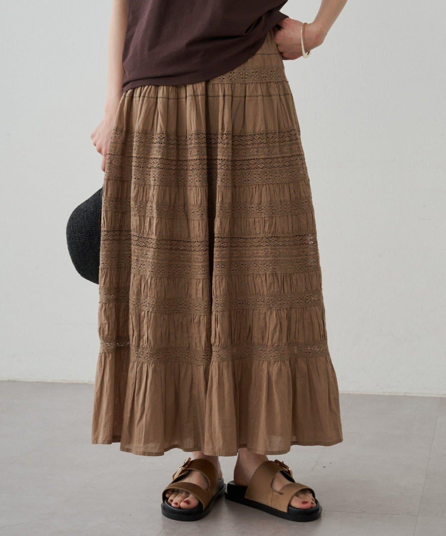 Loungedress INDIA 褶皺層疊蕾絲半身裙