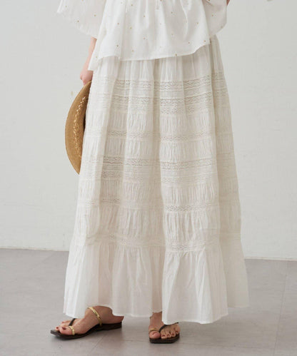 Loungedress INDIA 褶皺層疊蕾絲半身裙