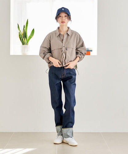漁夫口袋 長袖襯衫