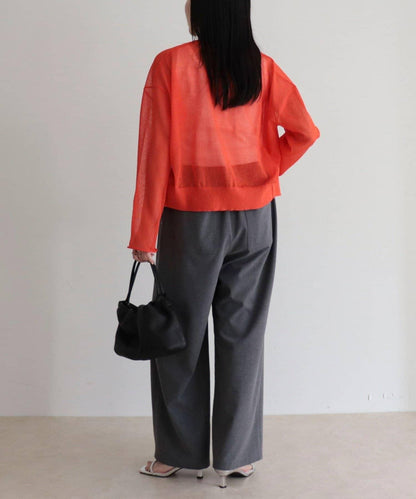 刺繡透紗針織開衫