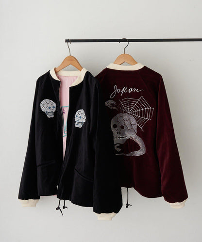 SNAKE & SKULL 圖案 短款 SOUVENIR JACKET 夾克