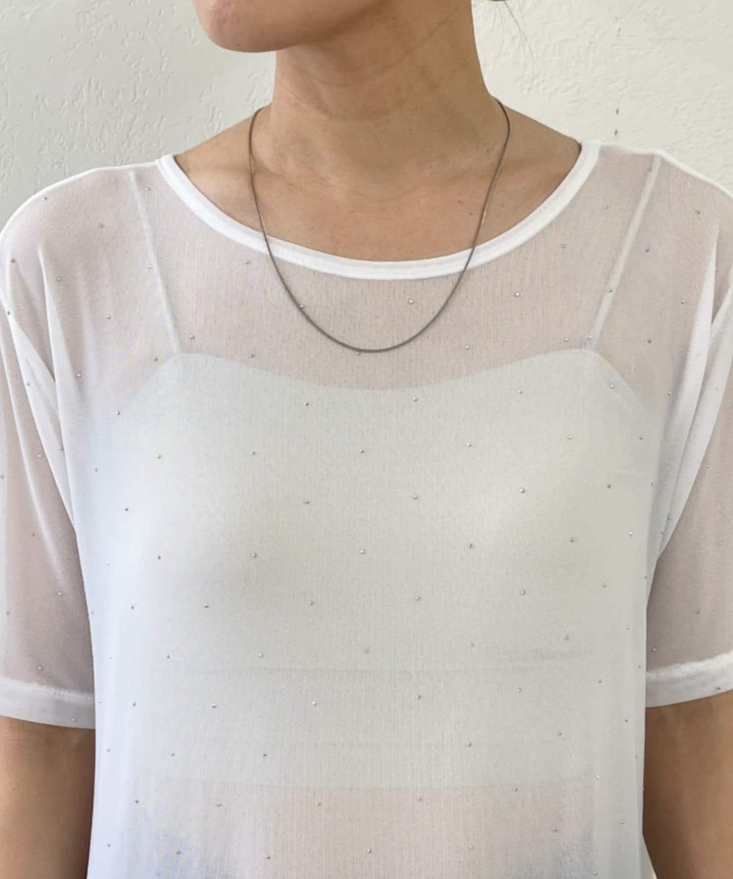 水鑽網紗連衣裙