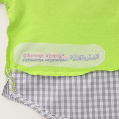 電車刺繡拼接短袖T恤