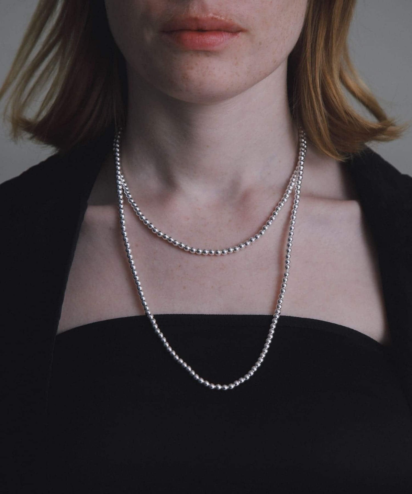 decor『デコール』 HEMATITE 4MMBALL NECKLACE 項鍊