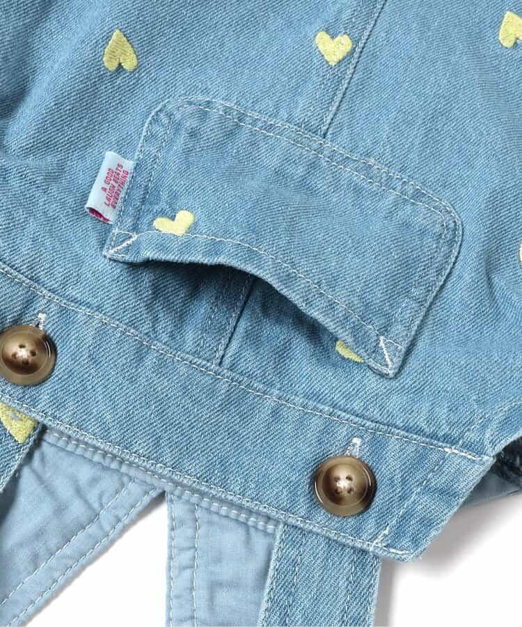 Bpop 滿版刺繡 揹帶褲