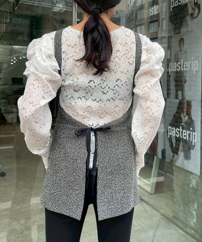 Tweedy 露背設計 上衣 halter bustier