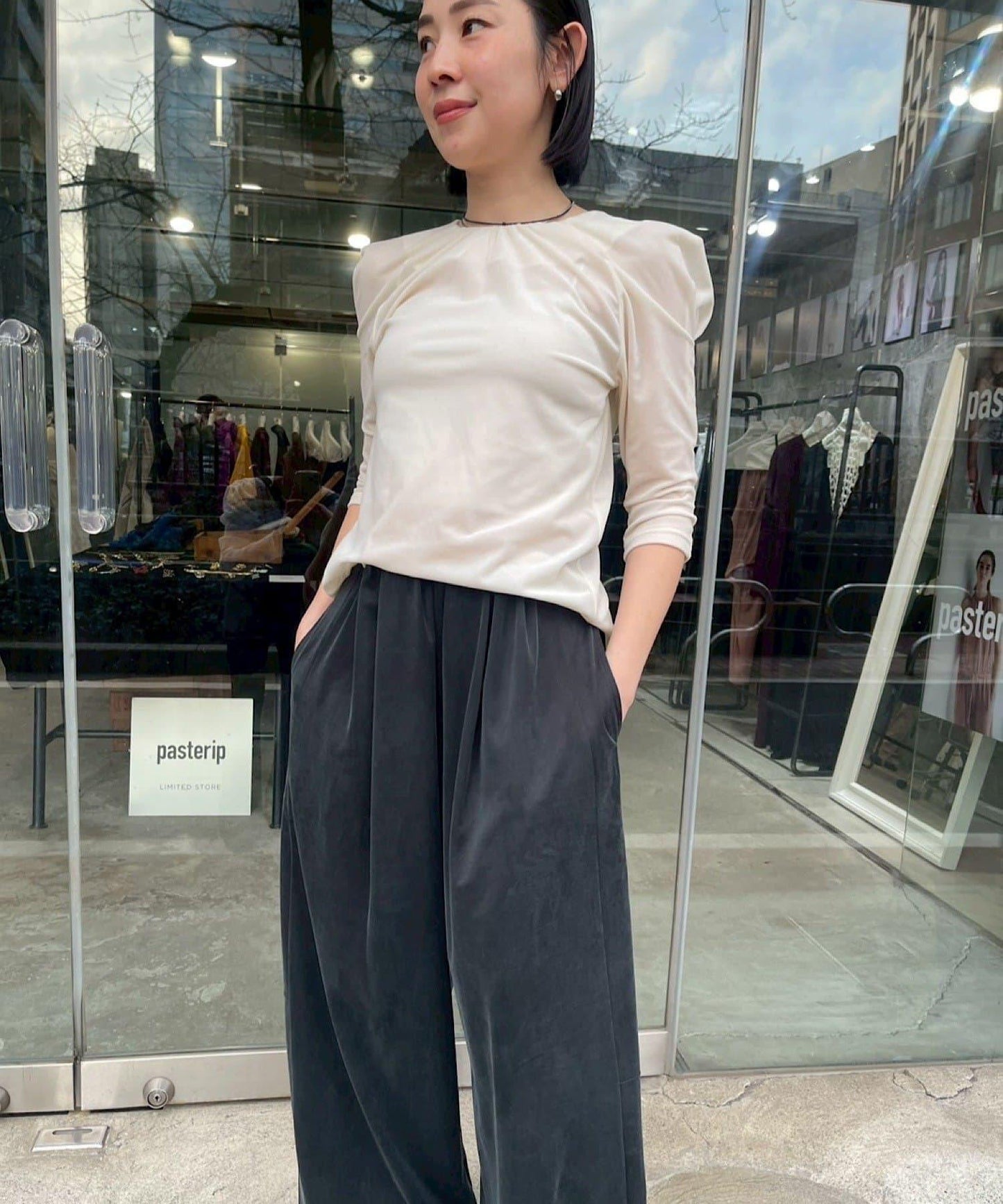 Cupro jersey wide pants 褲子