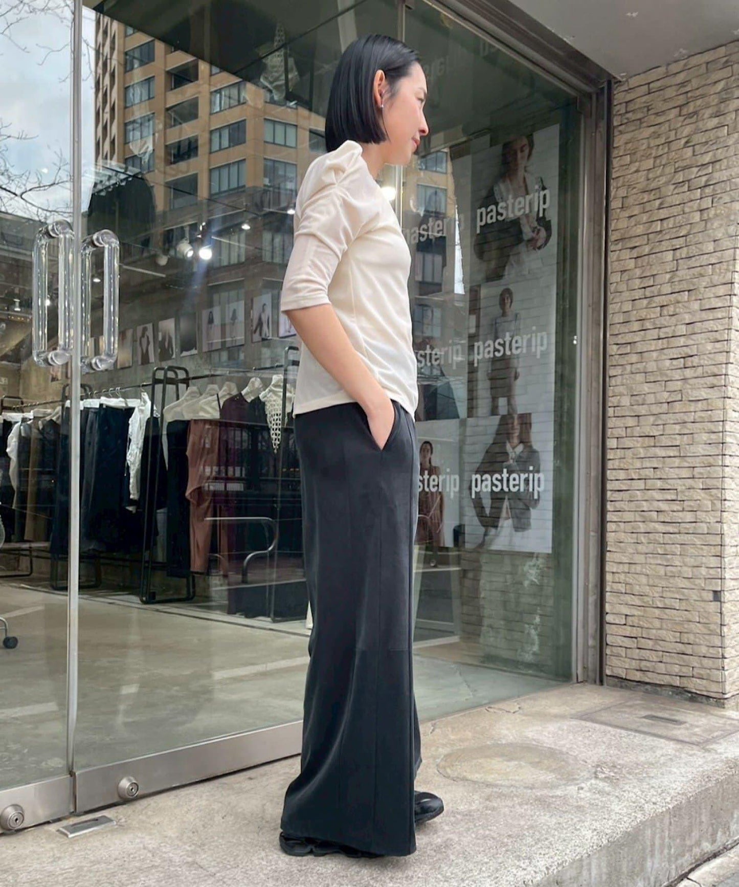 Cupro jersey wide pants 褲子