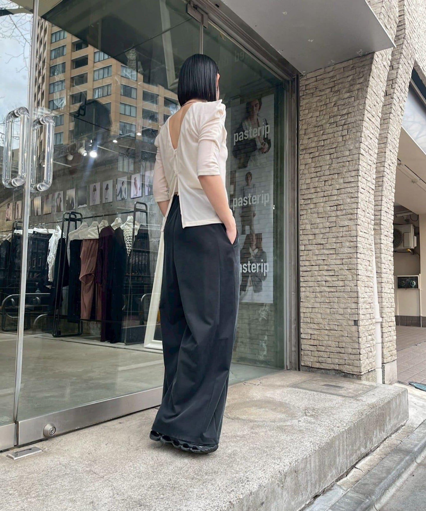 Cupro jersey wide pants 褲子