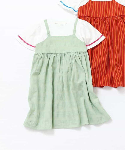 拼接連衣裙
