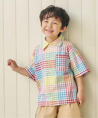 リンク 條紋格子襯衫