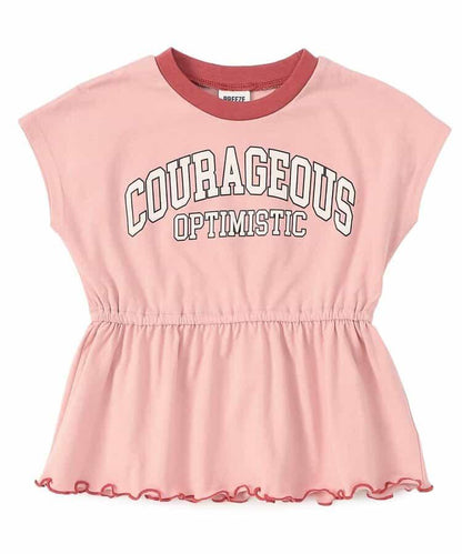 長款學院字母印花T恤（網絡）