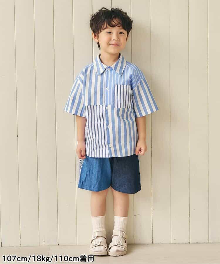 リンク 條紋格子襯衫