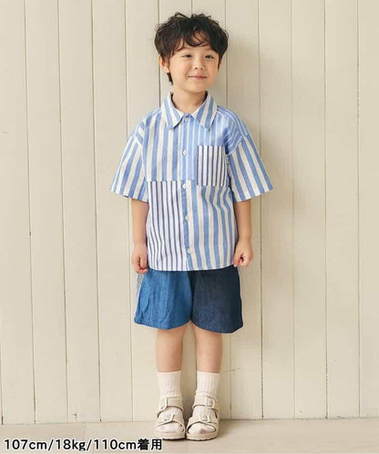 リンク 條紋格子襯衫
