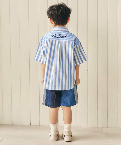リンク 條紋格子襯衫