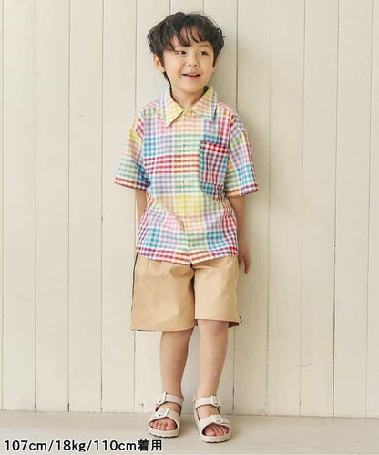 リンク 條紋格子襯衫