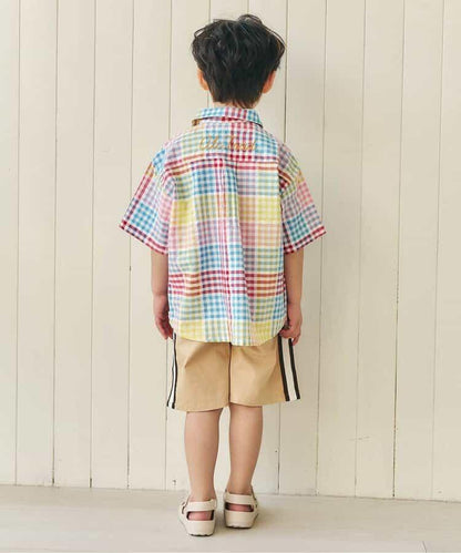 リンク 條紋格子襯衫