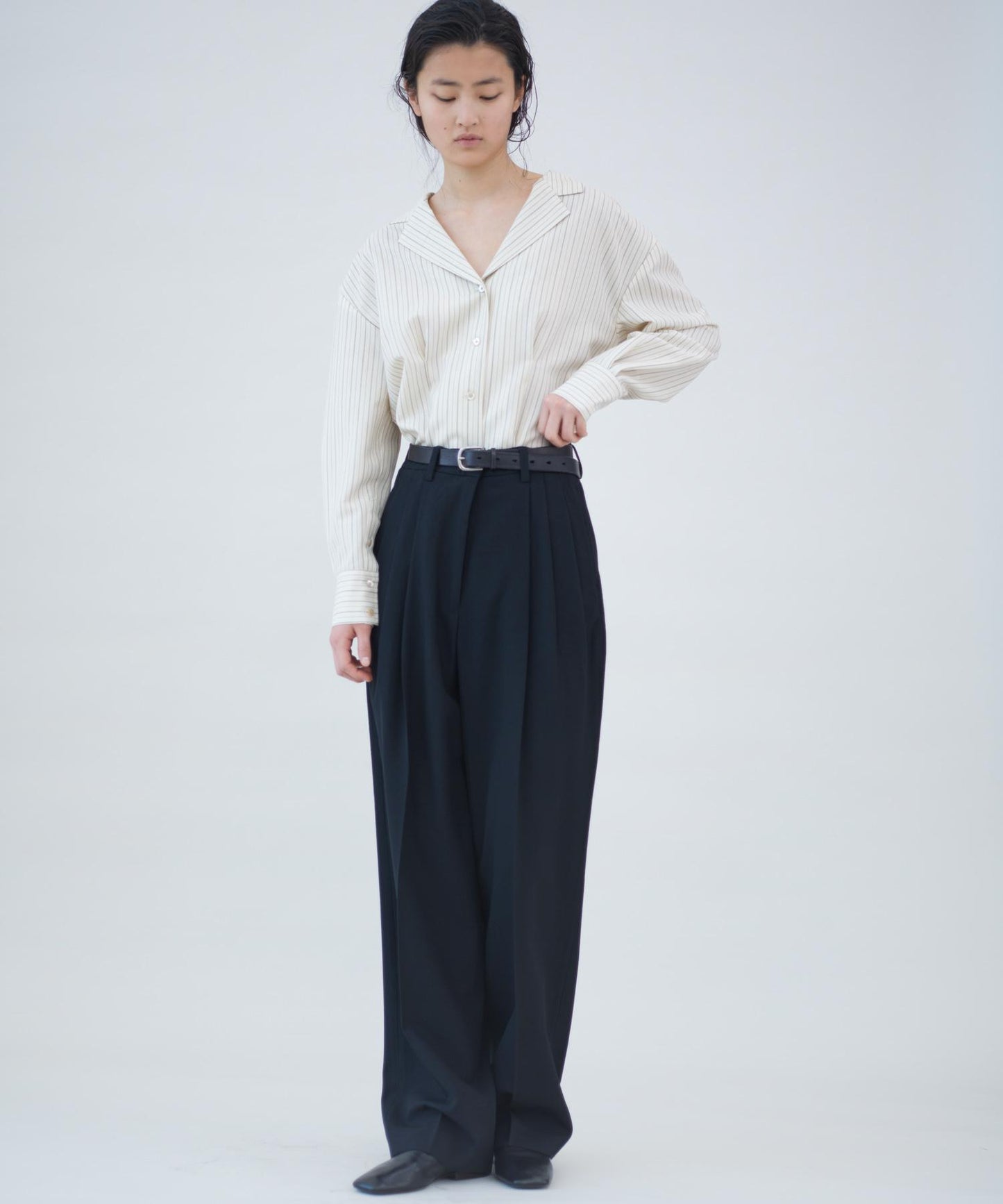 new basic HIGH TWIST WOOL PANTS 高捻羊毛 褲子