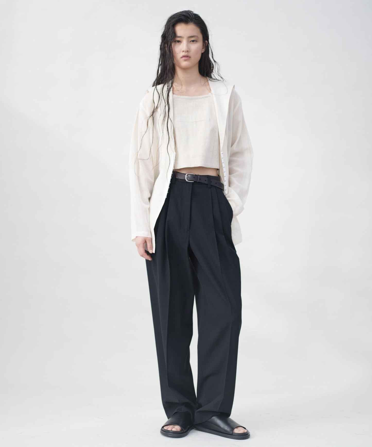 new basic HIGH TWIST WOOL PANTS 高捻羊毛 褲子