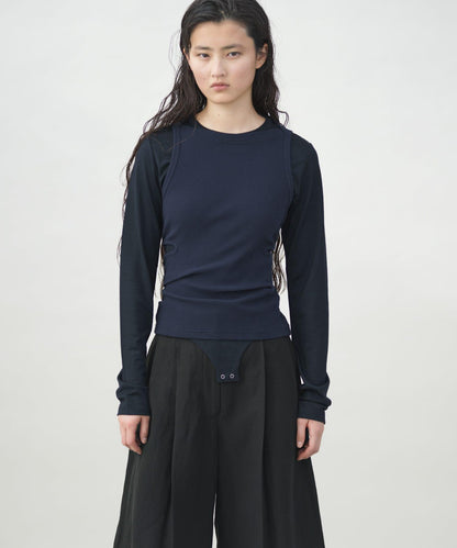 new basic WASHABLE WOOL CONTOUR TOP 上衣