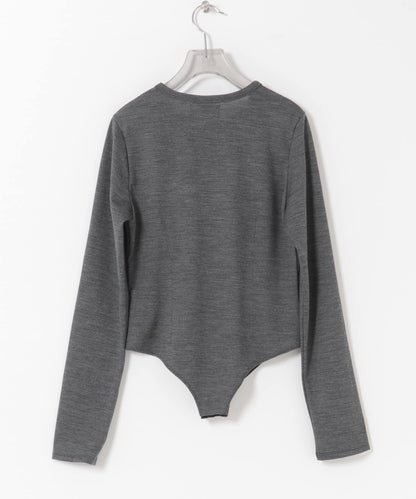 new basic WASHABLE WOOL CONTOUR TOP 上衣