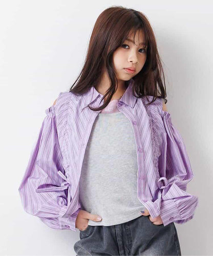 可成套 抽褶設計 襯衫