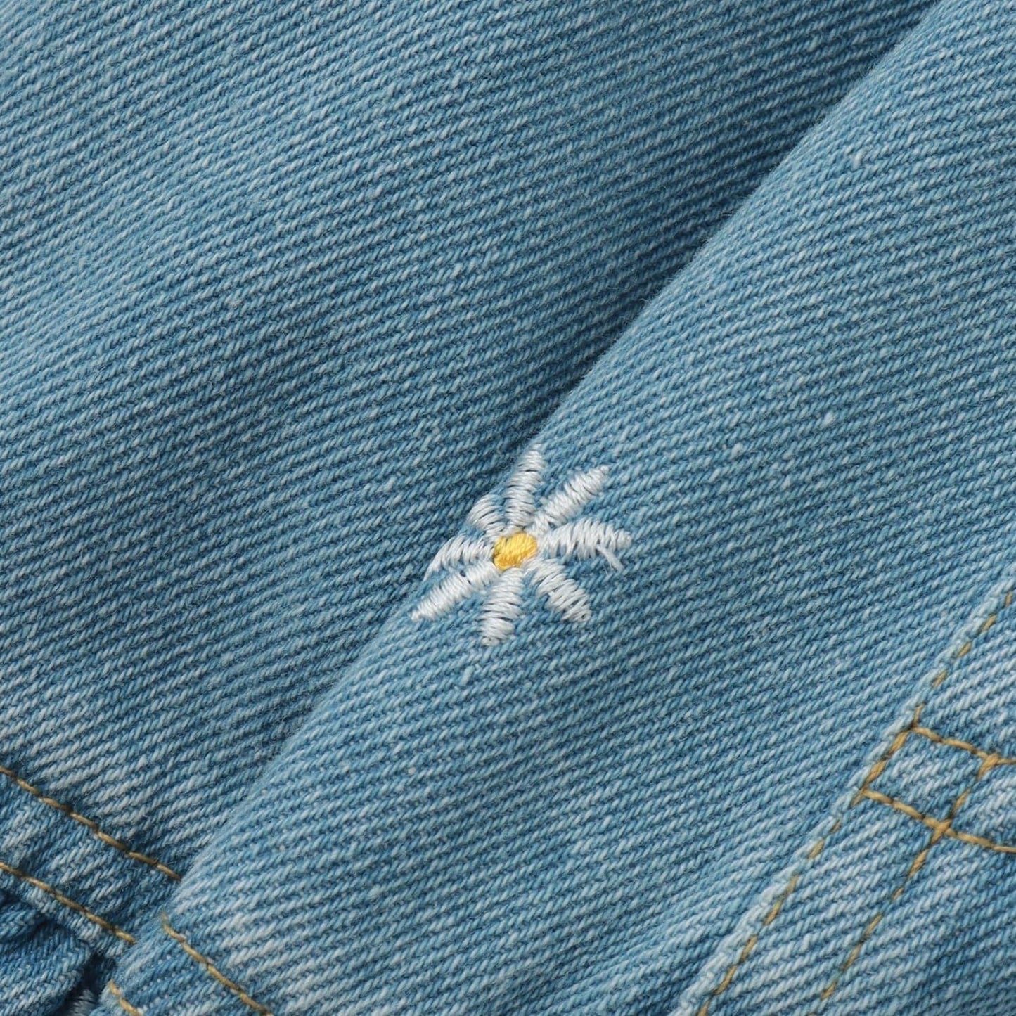 ともデニ 拼色刺繡滿印 裙褲