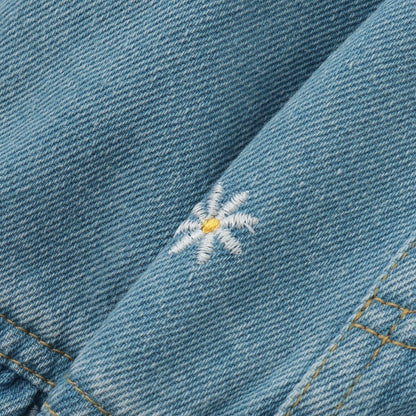 ともデニ 拼色刺繡滿印 裙褲