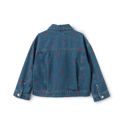 ともデニ 多樣刺繡滿版圖案牛仔夾克