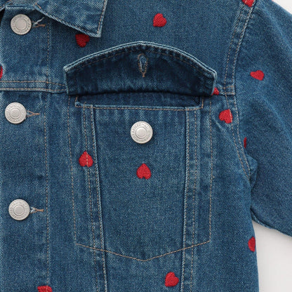 ともデニ 多樣刺繡滿版圖案牛仔夾克